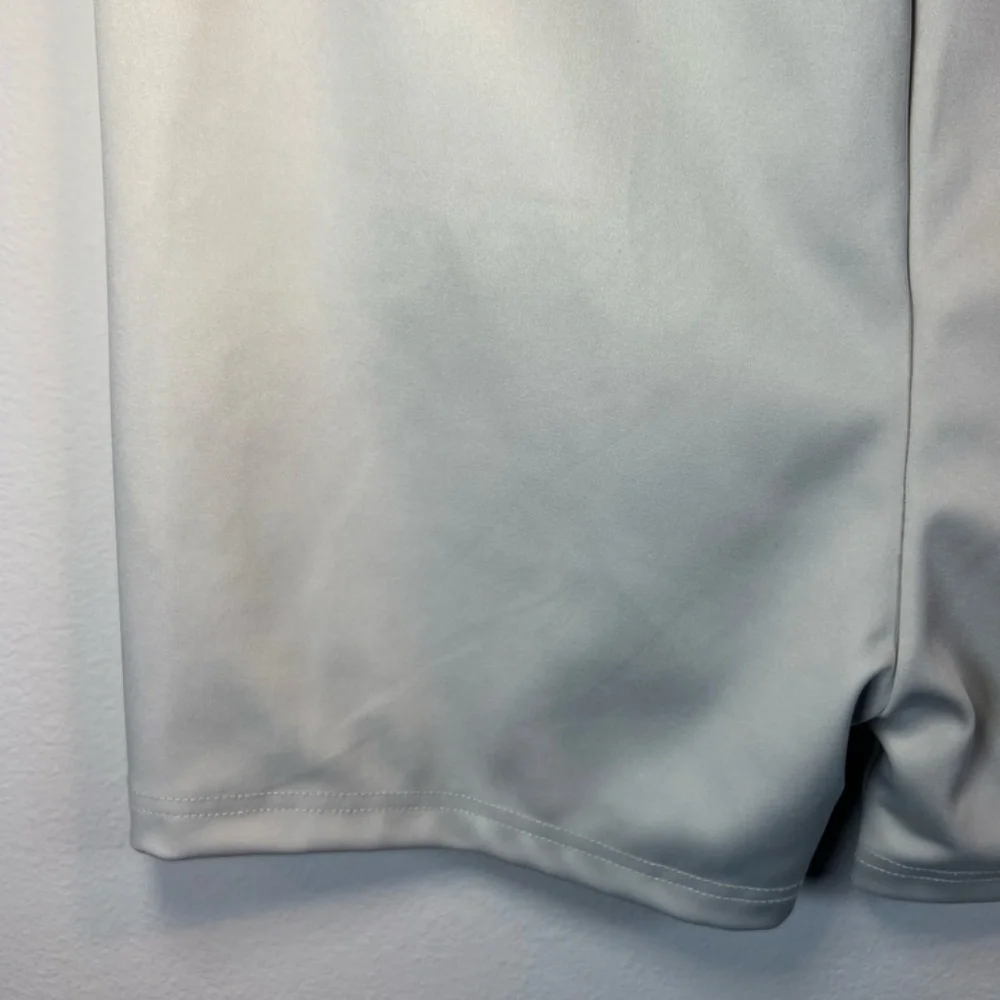 Paxton Akira Luxe Shorts Light Gray Stretch Pull On Biker Shorts Womens Sz Large